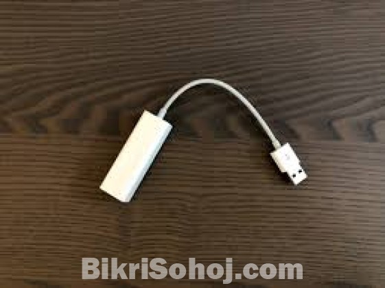 New Genuine Apple MC704ZM/A USB Ethernet Adapter Original
